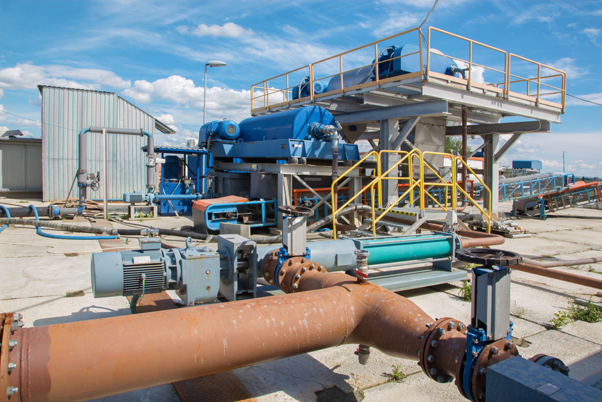 dewatering and cleaning line